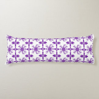Purple And White Old English Floral Body Cushion