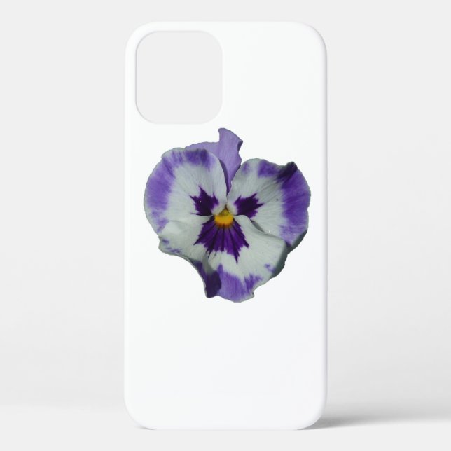 Purple and White Pansies Colourful Floral Case-Mate iPhone Case (Back)