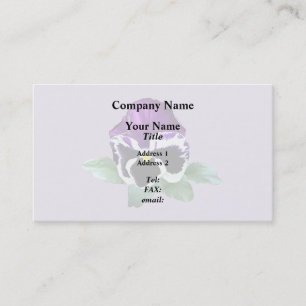 Purple and White Pansy Business Card