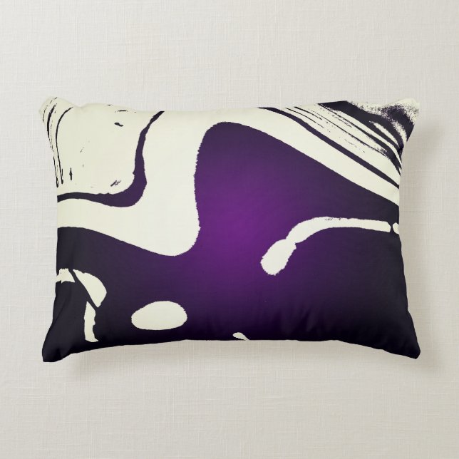 Purple and White Pillow (Front)