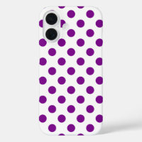 Purple and white polka dots