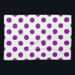 Purple and white polka dots tea towel<br><div class="desc">Purple and white polka dots</div>