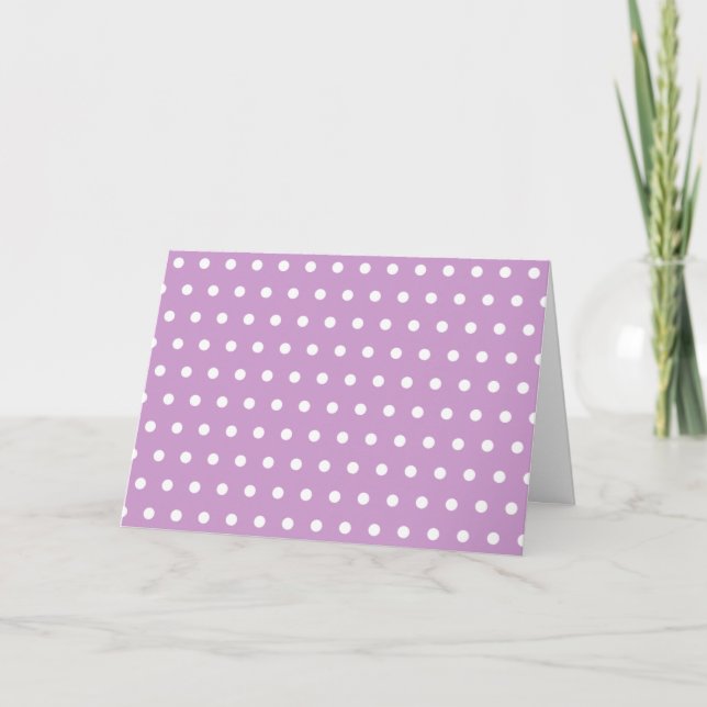 Purple and White Polka Dots Thank You (Front)