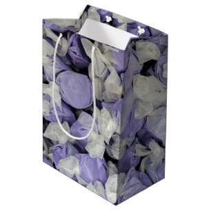 Purple and White Salt Water Taffy Medium Gift Bag