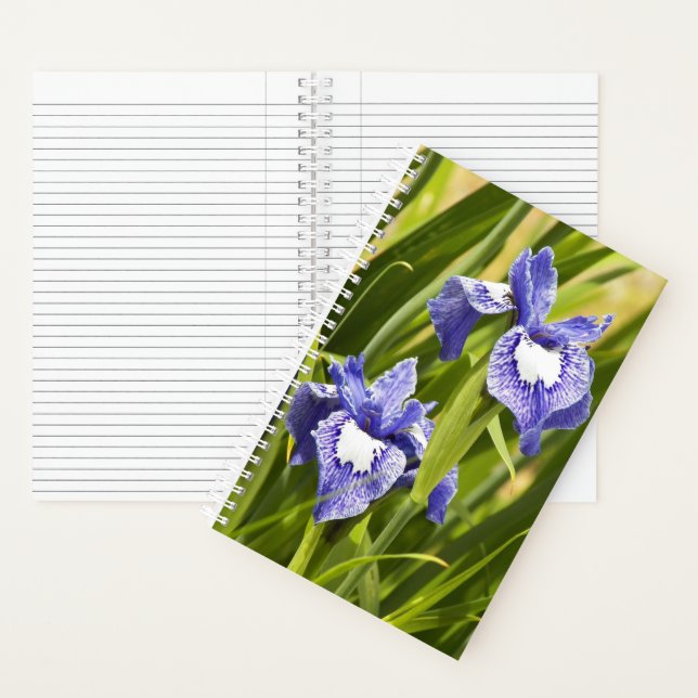 Purple and White Siberian Irises Notebook (Inside)