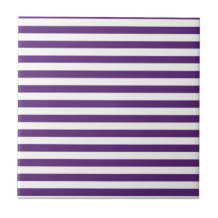 Purple and White Stripes Tile