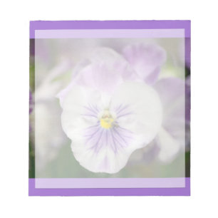Purple and White Violas by Shirley Taylor Notepad