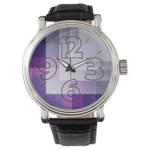 Purple and white watch