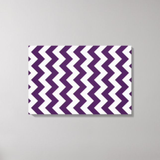 Purple and White Zigzag Canvas Print (Front)