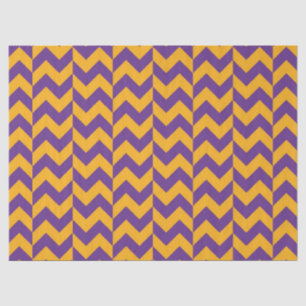 Purple and Yellow Chevron Zigzag Tissue Paper