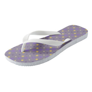 Purple and yellow dots jandals