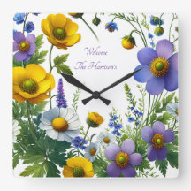Purple and yellow flower customise text