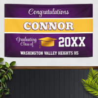 Purple and Yellow Graduation Party