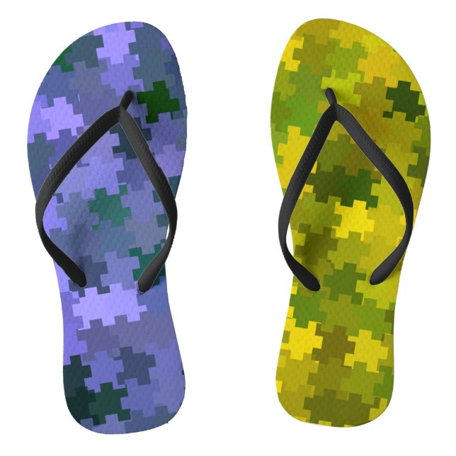 Purple and Yellow  Jandals (Footbed)