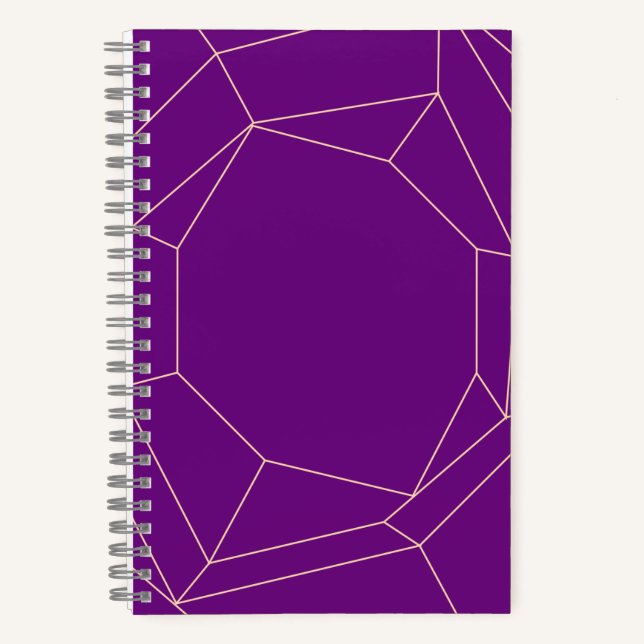 Purple and yellow line art note book (Front)