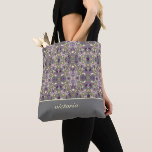 Purple and Yellow Paint Splatter Tote Bag