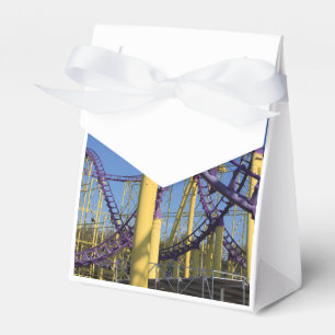 Purple and Yellow Roller Coaster Tracks Favour Box