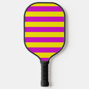 Purple and Yellow Stripes Design Pickleball Paddle