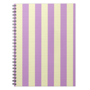 Purple and yellow stripes pattern notebook