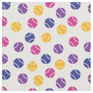 Purple and yellow tennis balls custom tile fabric