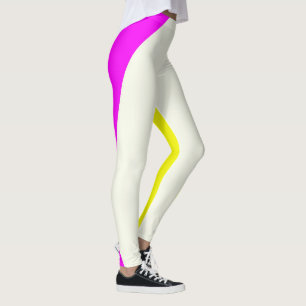 Purple and Yellow Trendy Leggings