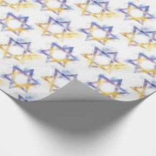 Purple and yellow watercolor Wrapping Paper