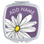 Purple and Yellow Whimsical Daisy Custom Text