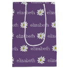 Purple and Yellow Whimsical Daisy Custom Text