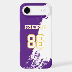 Purple and Yellow White Paint Jersey Name Number