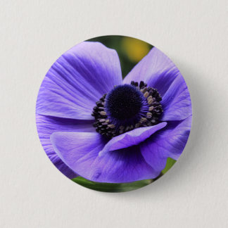 Purple Anemone 6 Cm Round Badge