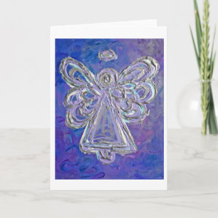 Purple Angel Greeting Card