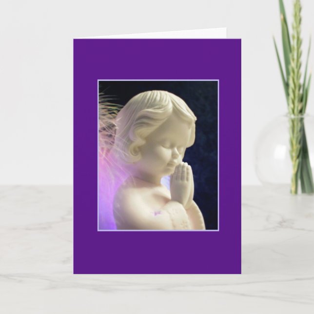 Purple Angel Greeting Card (Front)