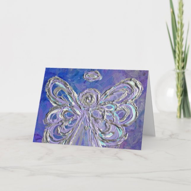 Purple Angel Greeting Card or Note Cards (Front)