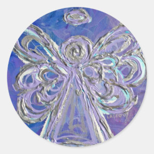 Purple Angel Wings Stickers