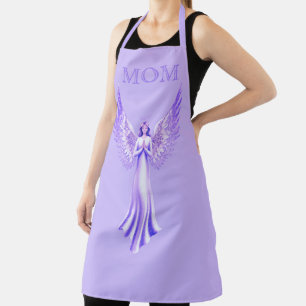 Purple Angel With Sparkly Wings Mum Apron