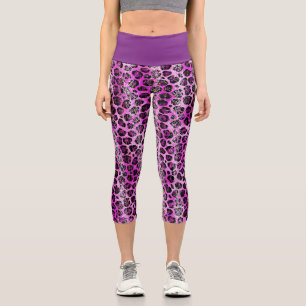 Purple Animal Print Capris