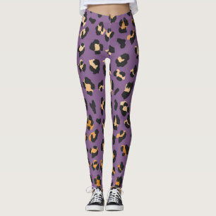 purple animal print leggings