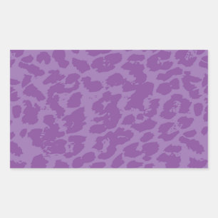 Purple Animal Spots Rectangular Sticker