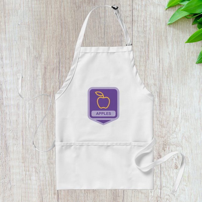 Purple Apple Badge Design Fruit Lover  Standard Apron (Creator Uploaded)