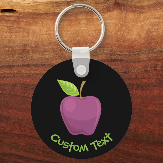 Purple Apple Keychain (Front)