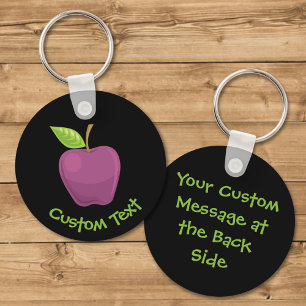 Purple Apple Keychain