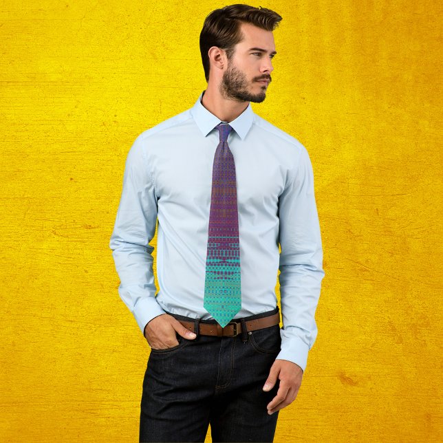 Purple aqua abstract contemporary tie (Creator Uploaded)