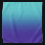 Purple Aqua Gradient Ombre Bandana<br><div class="desc">This fade-out effect is such a beautiful way to display any colour or combination of colours. Colours in this gradient are purple to aqua reminiscent of the variations of colour in the waters of the Caribbean or Key West, Florida. This can be used for a handkerchief or a packet sqaure...</div>