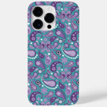 PURPLE & AQUA PAISLEY PATTERNS