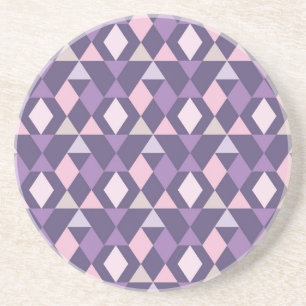 Purple Arabic Geometric Pattern Coaster