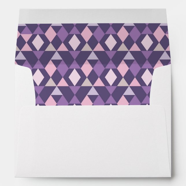 Purple Arabic Geometric Pattern Envelopes (Back (Bottom))