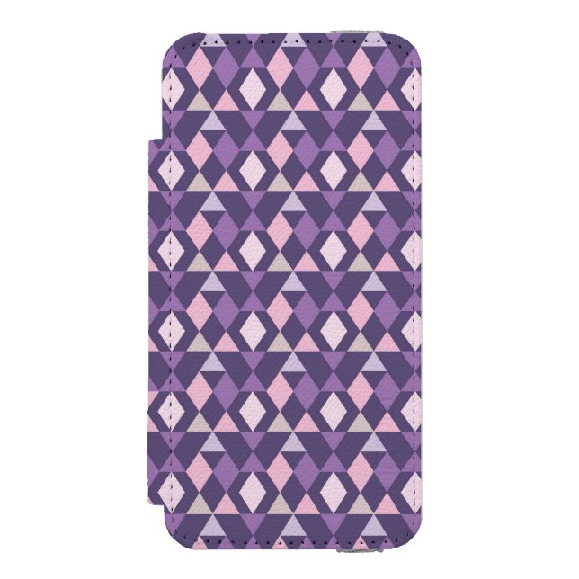 Purple Arabic Geometric Pattern Incipio iPhone Wallet Case (Folio Front)