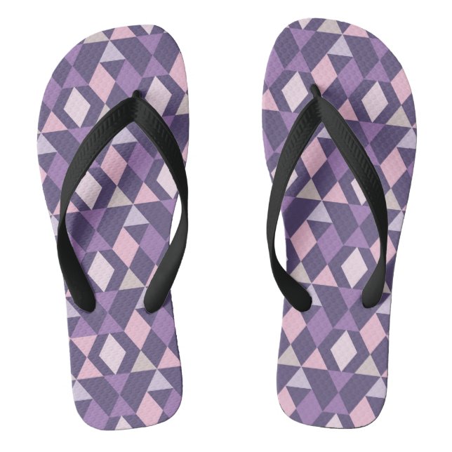 Purple Arabic Geometric Pattern Jandals (Footbed)