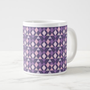 Purple Arabic Geometric Pattern Large Coffee Mug