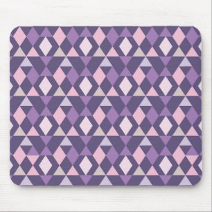 Purple Arabic Geometric Pattern Mouse Pad